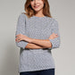 Textured 3/4 Length Sleeve Top