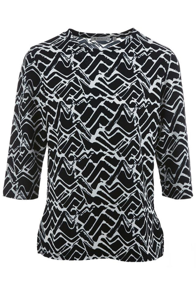 Monochrome 3/4 Length Sleeve Top