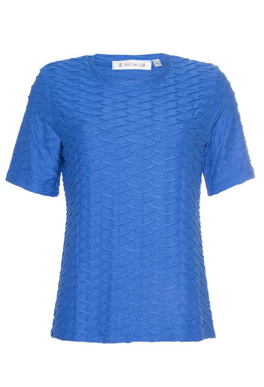 Blue Textured T-Shirt