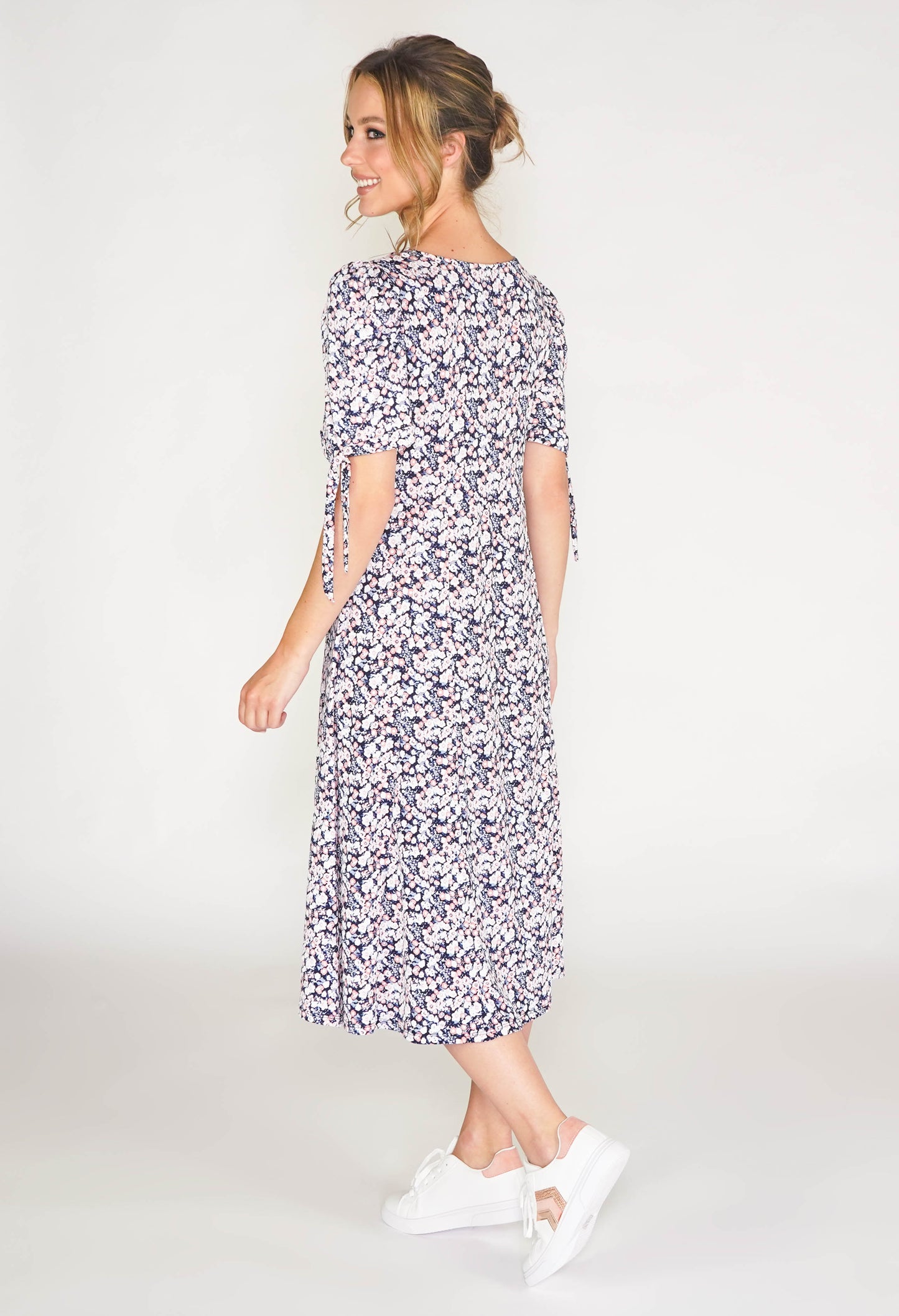 Mille Fleur Crossover Swing Dress