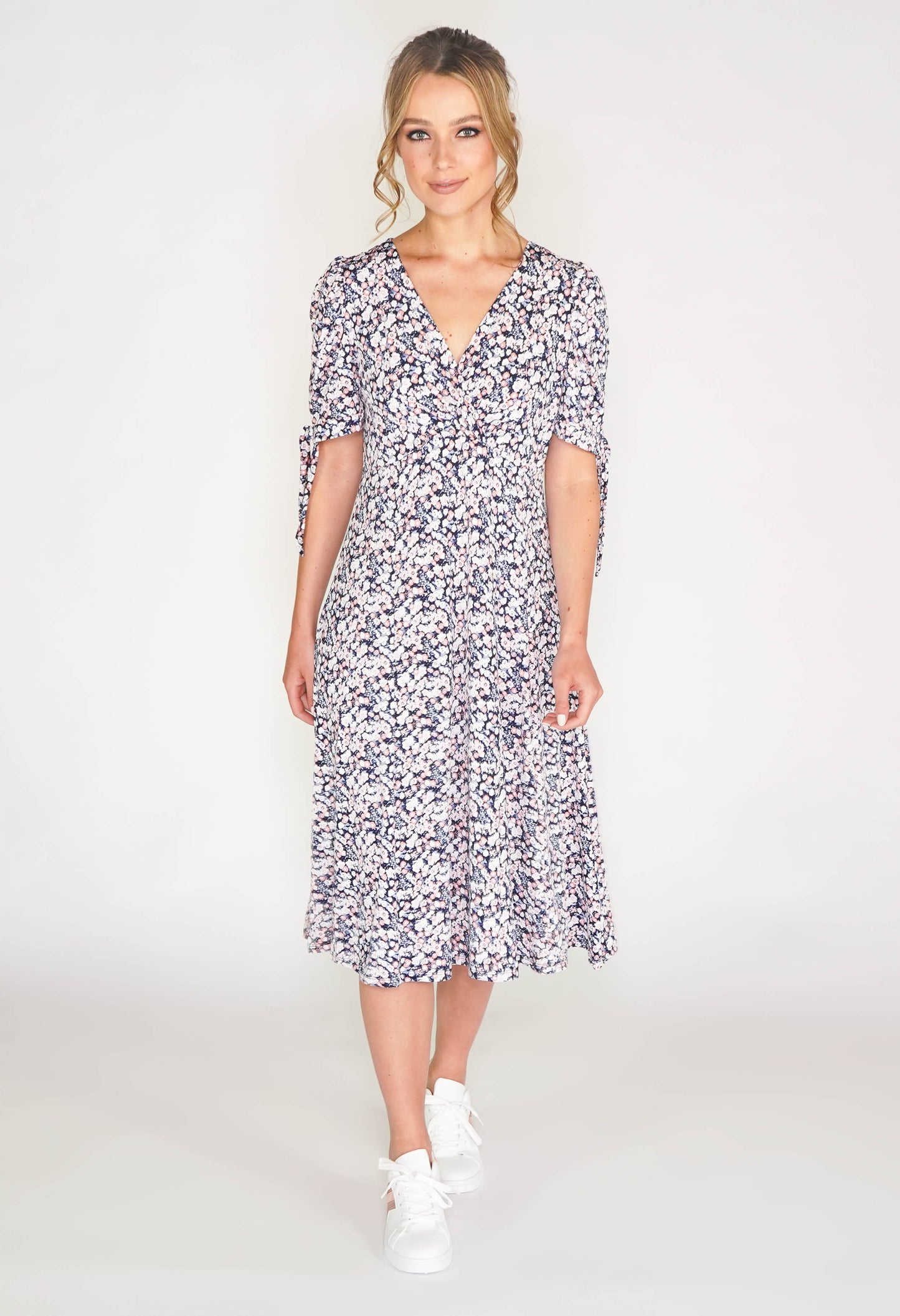 Mille Fleur Crossover Swing Dress