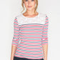 STRIPE TOP WITH BRODERIE ANGLAISE PANEL-1