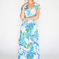 Tropical printed maxi dress