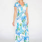 Tropical printed maxi dress