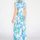 Tropical printed maxi dress