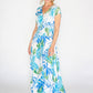 Tropical printed maxi dress