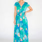 Tropical printed maxi dress