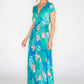 Tropical printed maxi dress