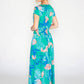 Tropical printed maxi dress