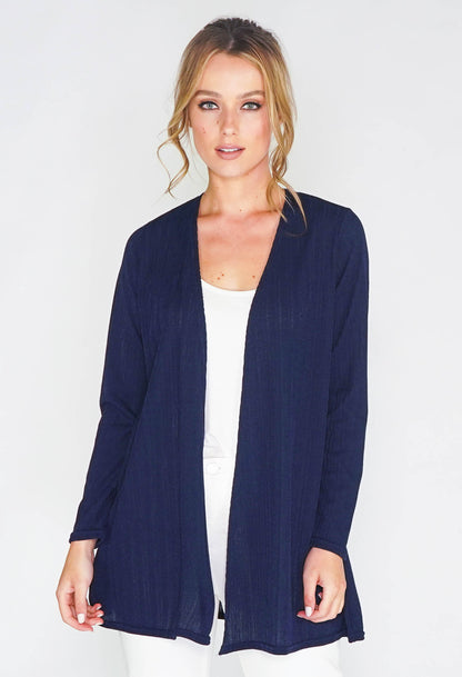 LIGHTWEIGHT RIB EDGE TO EDGE CARDI