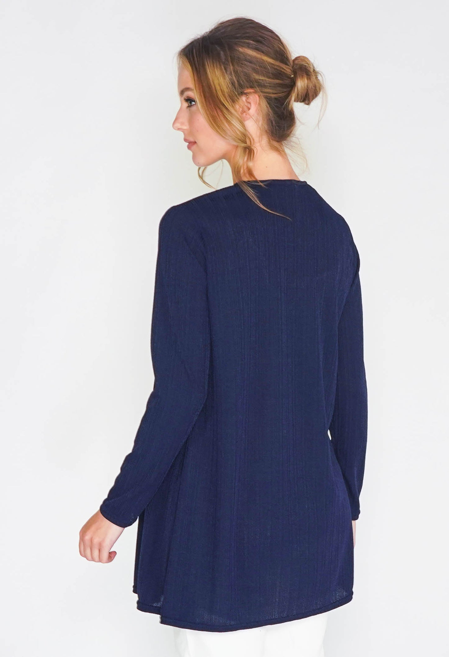 LIGHTWEIGHT RIB EDGE TO EDGE CARDI