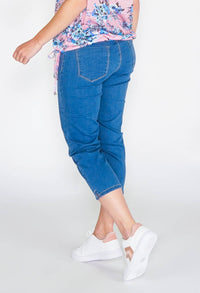 SUDDENLY SLIMMER PULL ON DENIM CAPRI