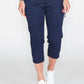 SUDDENLY SLIMMER PULL ON CAPRI JEGGING - NAVY