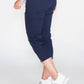 SUDDENLY SLIMMER PULL ON CAPRI JEGGING - NAVY