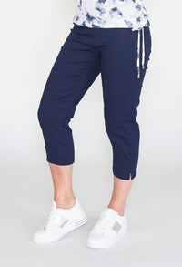 SUDDENLY SLIMMER PULL ON CAPRI JEGGING - NAVY