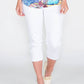 SUDDENLY SLIMMER PULL ON CAPRI JEGGING - WHITE