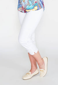 SUDDENLY SLIMMER PULL ON CAPRI JEGGING - WHITE