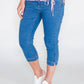 SHAPE & LIFT SUMMER 5 POCKET CAPRI PANTS - LIGHT DENIM