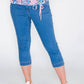 SHAPE & LIFT SUMMER 5 POCKET CAPRI PANTS - LIGHT DENIM