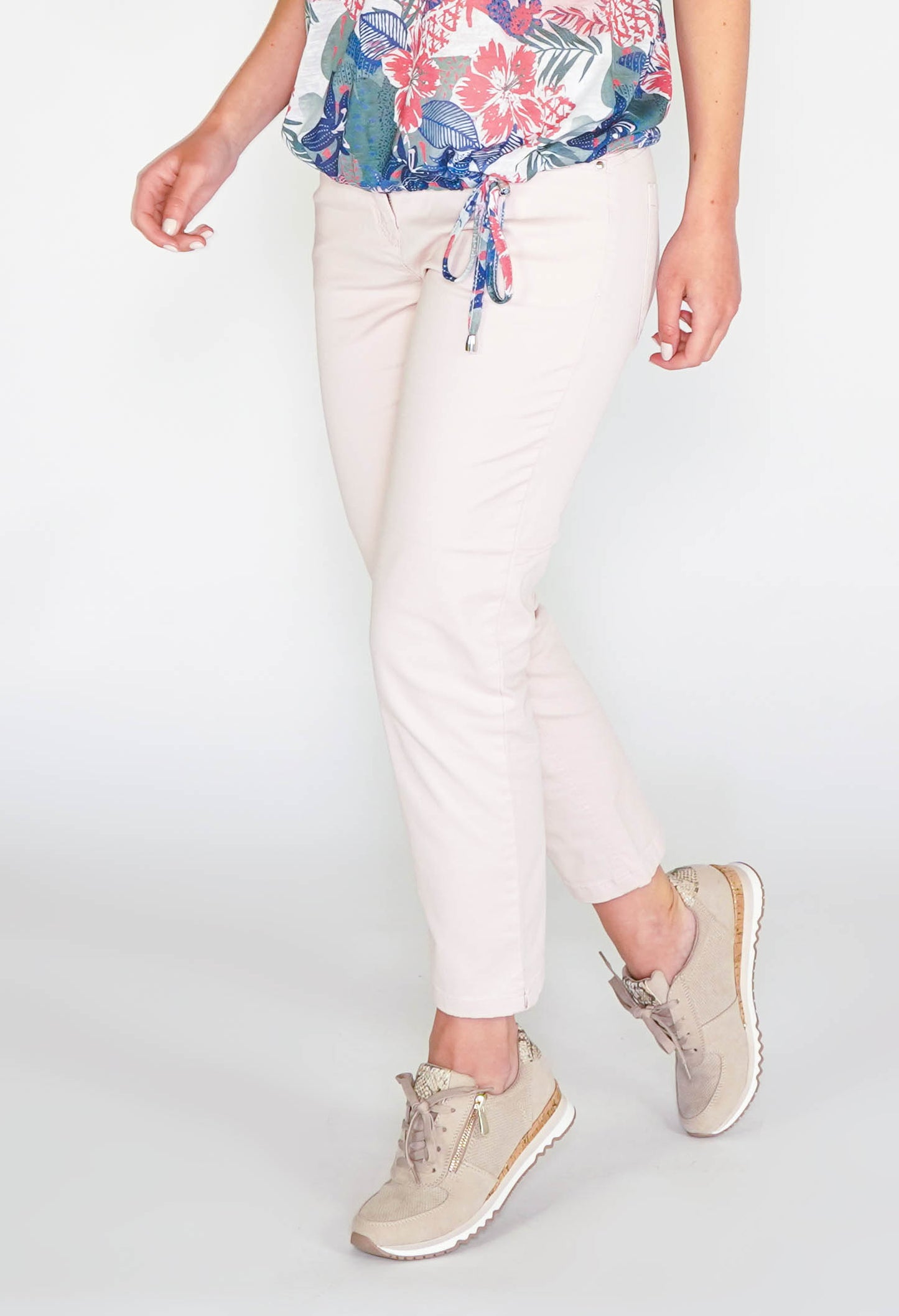 GLAM COTTON SATEEN 7/8 PANT - ROSE