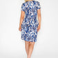 Abstract Print Dress with Pockets-1