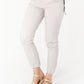 Beige Zip Detail Jeans