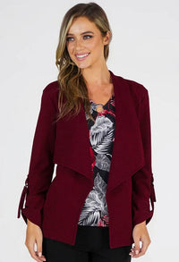 Burgundy Open Jacket