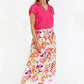 Floral print midi skirt