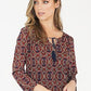 Bordeaux/Navy Design Top