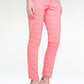 coral windowpane check chinos