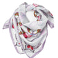 butterfly printed scarf in lilac