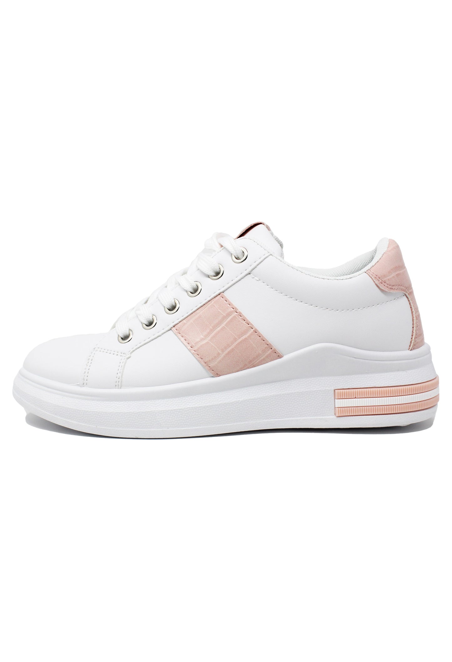 WHITE TRAINER WITH PINK