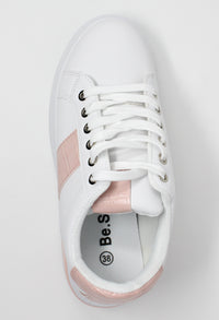 WHITE TRAINER WITH PINK