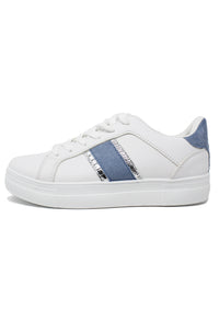 BLUE DETAIL WHITE TRAINER