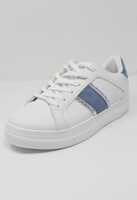 BLUE DETAIL WHITE TRAINER