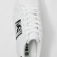 SNAKE DETAIL WHITE TRAINER