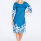 Border Embroidery Sleeve Dress