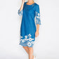 Border Embroidery Sleeve Dress