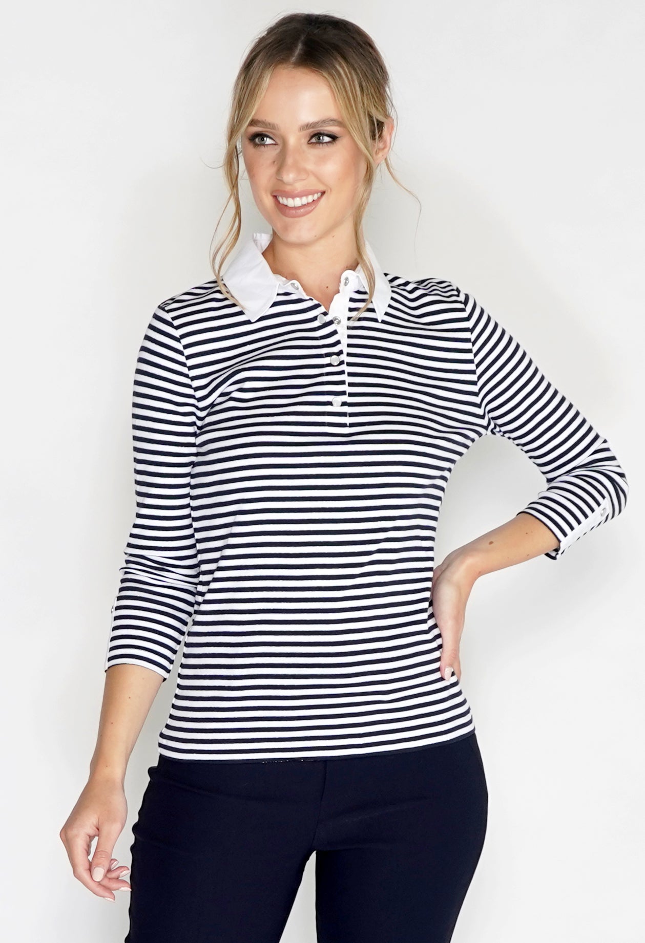 Mini Stripe Polo Shirt