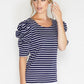 Stripe Puff Sleeve Top