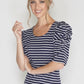 Stripe Puff Sleeve Top