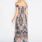 Peacock Print Maxi Dress-2