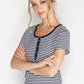 Mini Stripe Soft Round Neck Top