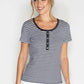 Mini Stripe Soft Round Neck Top