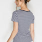 Mini Stripe Soft Round Neck Top