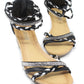 Black Lightweight Ankle Strap Wedge Sandal-1