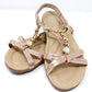 Rose Gold Lightweight T Strap Flat Sandal-1