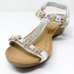 Silver Lightweight T Strap Wedge Sandal