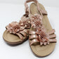 Rose Gold Lightweight T Strap Flat Sandal