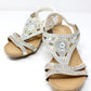 White Lightweight Decorative Wedge Sandal